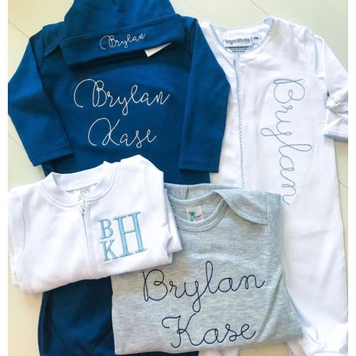 Baby boy monogram gift set, mystery box gift set, baby boy monograms