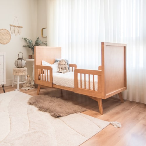 Retro Conversion Kit in Hazelnut Solid Wood | Simply Nursery