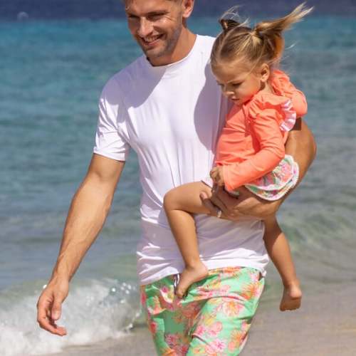 UPF50+ Sustainable Ruffle Set, Coastal Shells - Snapper Rock | Maisonette