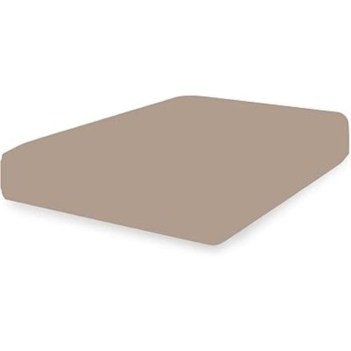 Superity Linen Fitted Sheet - 100% Cotton Crib Size Mattress Cover - Soft, Smooth, and Comfortable - 200 Thread Count - Bed Sheet Stretches to 7 inches for Snug Fit.