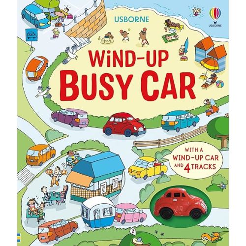 Wind-Up Busy Car: A Toy and Book Gift Featuring a Driving Journey Through Towns and the Countryside Board book – July 1, 2025