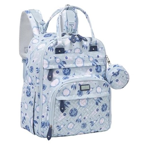 BabbleRoo Diaper Bag Backpack - Baby Essentials Travel Tote - Multi Function Water Resistant Diaper Bag, Travel Essentials Baby Bag with Changing Pad, Stroller Straps & Pacifier Case - Army Green