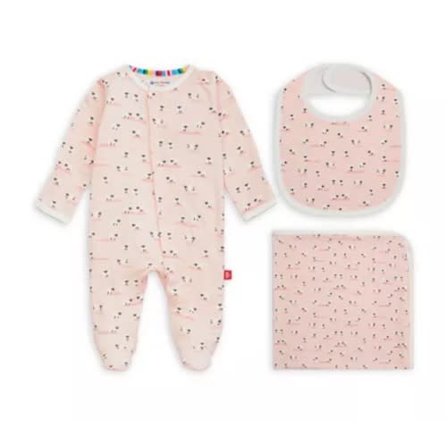 Unisex Baa Baa Baby Footie, Bib & Blanket Gift Set - Baby