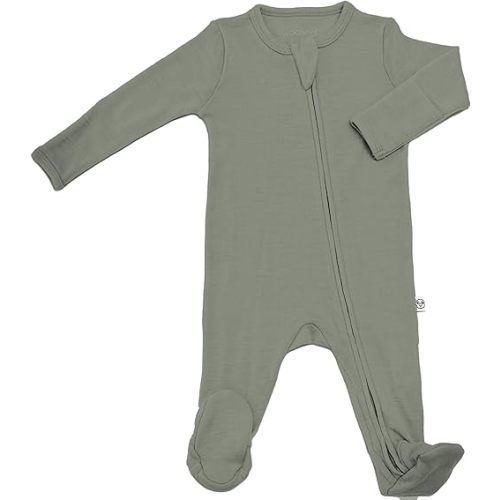 Woolino Toddler Footie Sleeper, Merino Wool Baby Pajamas, One-Piece Sleeper Jumpsuit, Front Zip Footie Romper for Unisex