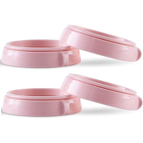Bottle Collars Rings Replacement for Comotomo Baby Feeding Bottles, 4 Count (Pink)