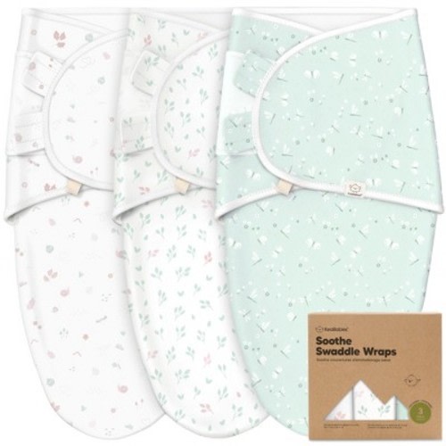 3pk Soothe Baby Swaddle 0-3 Months, Organic Baby Swaddle Sleep Sacks, Newborn, Infant Swaddle Sack, Color: Garden, Size: one size