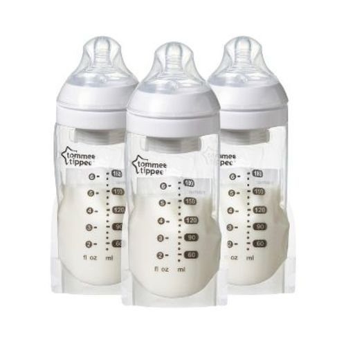 Tommee Tippee Pump And Go Breast Milk Pouch Bottle (3 Pack)