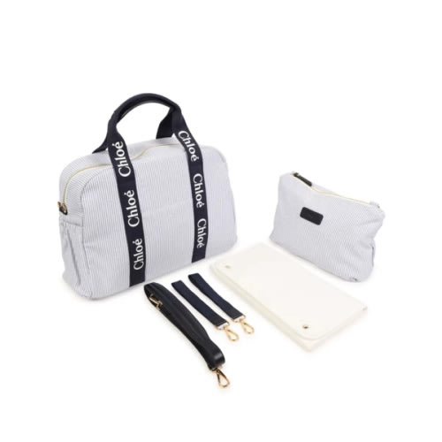 Chloé Kids Striped Changing Bag | Blue | FARFETCH