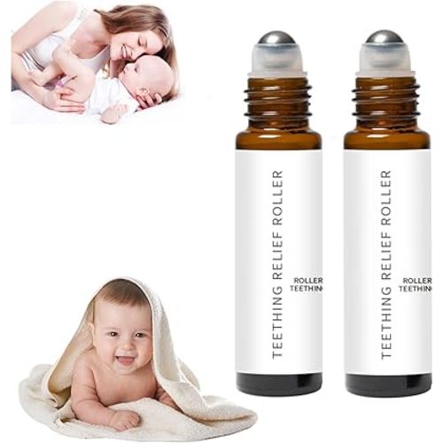 Velaria Teething Roller, Velaria Baby Teething Roller, Velaria Natural Pain Relief Roller, Baby Teething Oil Roller, Natural Teething Relief for Babies (2PCS)