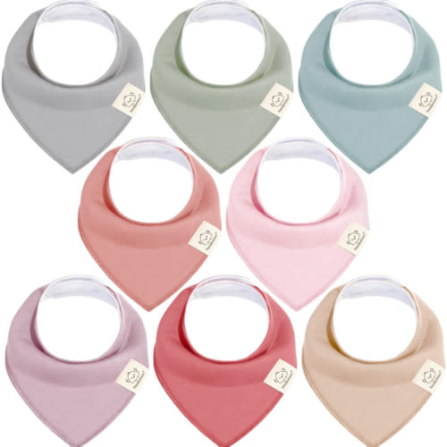 Amazon.com: 8-Pack Organic Baby Bandana Bibs for Girls - Super Absorbent Triangle Baby Bibs for Drooling and Teething Infant, 100% Cotton Extra Soft for Newborn, Infant 0-36 Months (Muted Pastel) : Baby