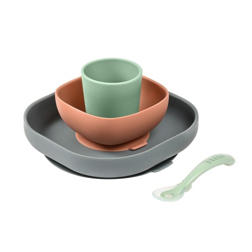 BEABA Silicone Suction Meal Set – Mineral