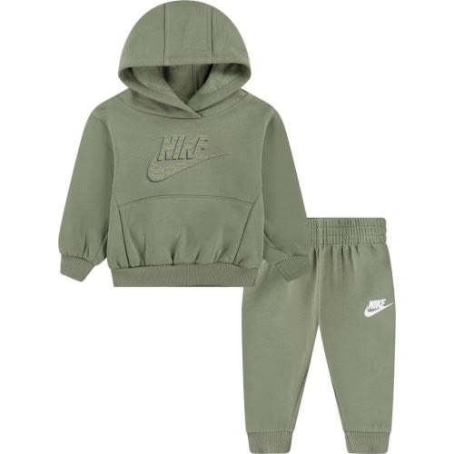 Baby Fleece Pullover Hoodie & Joggers Set, 12M, Oil Green