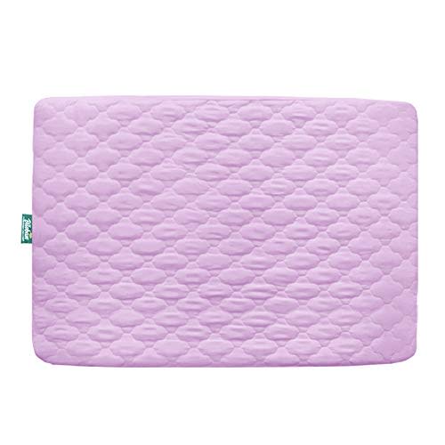 Biloban Waterproof Sheet for Pack n Play Quilted, Playard Sheet Protector 39inch X 27inch fits for Baby Foldable and Playard Mattress, Portable Mini Crib, Lavender