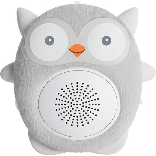 WavHello Portable Baby Sleep Soother - Rechargeable Bluetooth Noise Machine Travel Sound Speaker Great for Cribs, Strollers, Car Seat and More - Ollie The Owl Soundbub, Grey