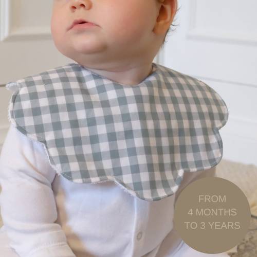 Handmade Scalloped Baby Bib Collars | In Beatrice Fabric