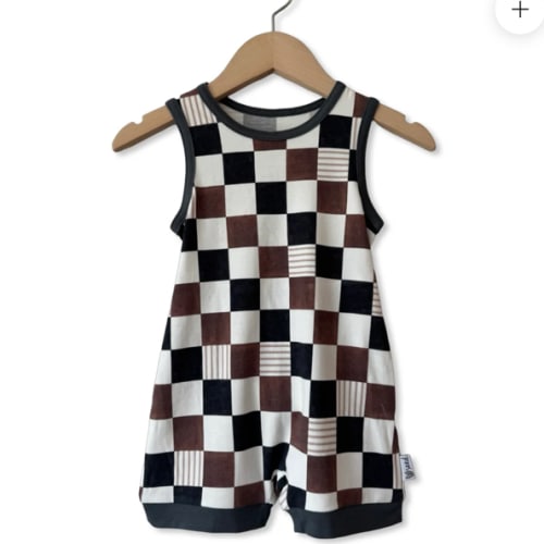 On Your Mark Sleeveless Shorty Romper
