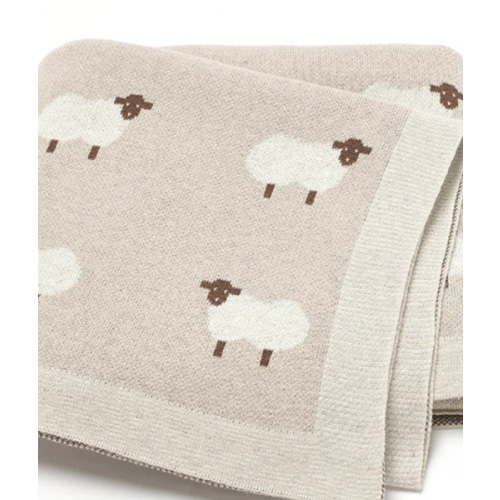 Sheep Knitted Blanket