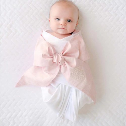 Bow Swaddle ® - Southern Blush Silk
