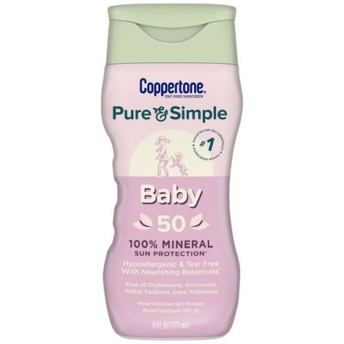 Coppertone Pure & Simple Baby Mineral Sunscreen - Spf 50 - 6 Fl Oz