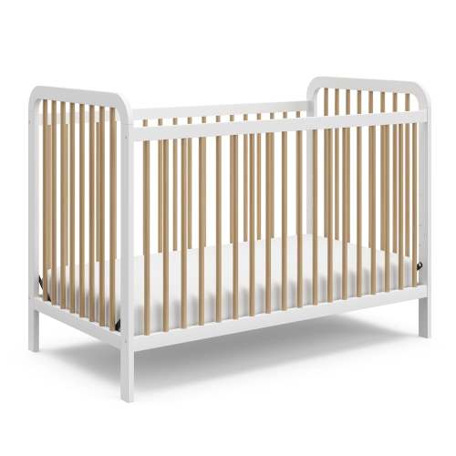 Storkcraft Pasadena 3-in-1 Convertible Crib in White and Driftwood | The Home Depot Canada