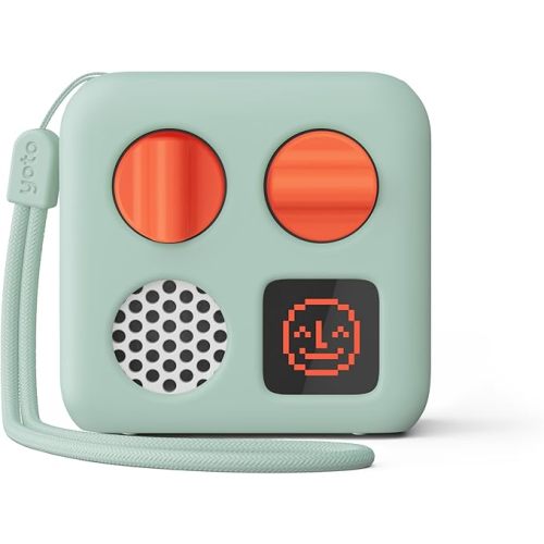 Yoto Mini (2024 Edition) + Adventure Jacket in Frog Soup (Green) Bundle - All-in-1 Travel Device for Stories Music Podcast Radio White Noise Ok-to-wake Alarm Clock, Use as Speaker or with Headphones