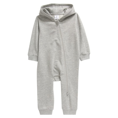 Hooded Fleece Romper, 6M
