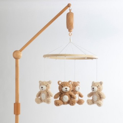Living Textiles - Musical Mobile - Cuddly Bear, Brown