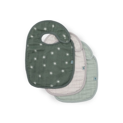 3-Pack Organic Cotton Muslin Bibs