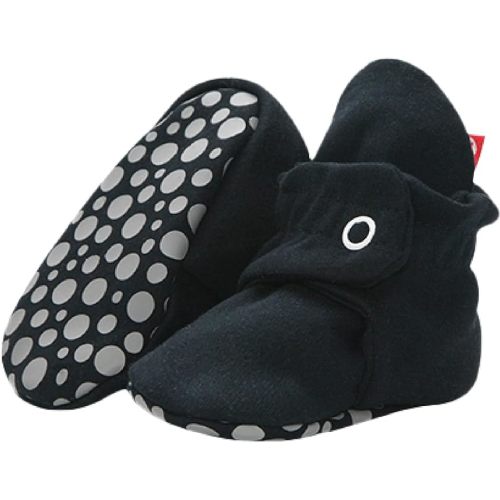 Zutano Unisex Organic Cotton Baby Booties With Gripper Soles - 6 Months Infant - Black
