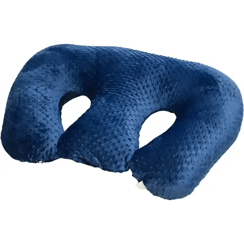 Twin Z Pillow Navy - 6 uses in 1 Twin Nursing Pillow ! Breastfeeding, Bottlefeeding, Reflux and Support!
