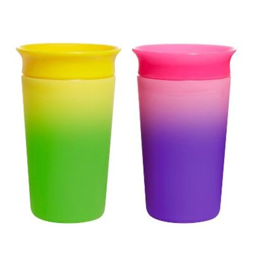 Munchkin Miracle 360° Color Changing Sippy Cup - Pink/yellow - 9oz/2pk
