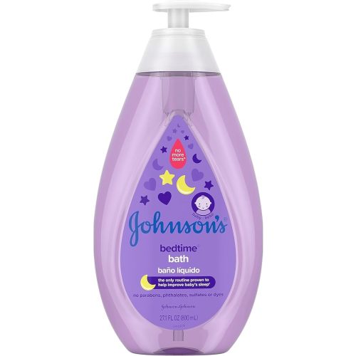 Johnson's Bedtime Baby Bath with Soothing NaturalCalm Aromas, Hypoallergenic & Tear Free Formula, 27.1 fl. oz