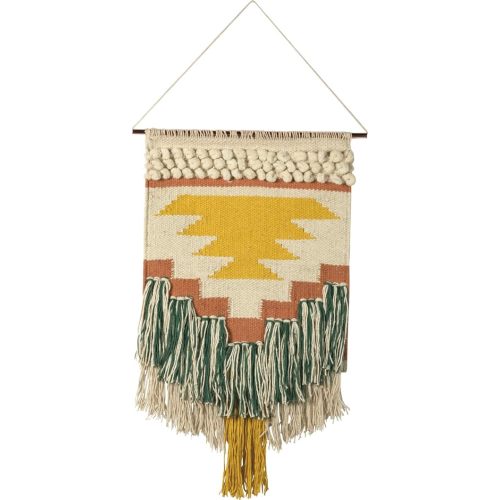 Primitives by Kathy Gypsy Hand Woven Wall Hanging, 14" x 25", Yellow/Green, 8541857714