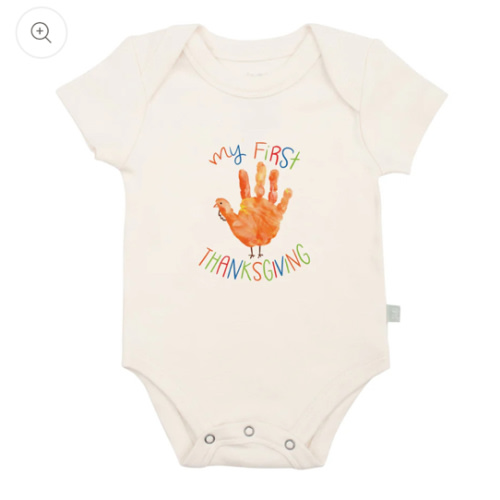 Organic Baby Graphic Bodysuit - Thanksgiving Hand | Finn + Emma