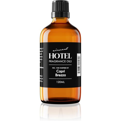 AirScent Capri Brezza Diffuser Oil - Volcano-Inspired Premium Fragrance Oil No. 1100 for Ultrasonic and Waterless Diffusers and Crafting - 120 mL, 4 fl oz Glass Bottle with Dropper