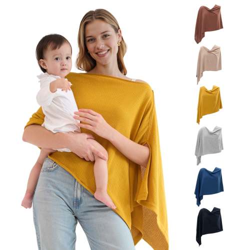 Momcozy Nursing Cover - Soft, Breathable, Privacy Poncho