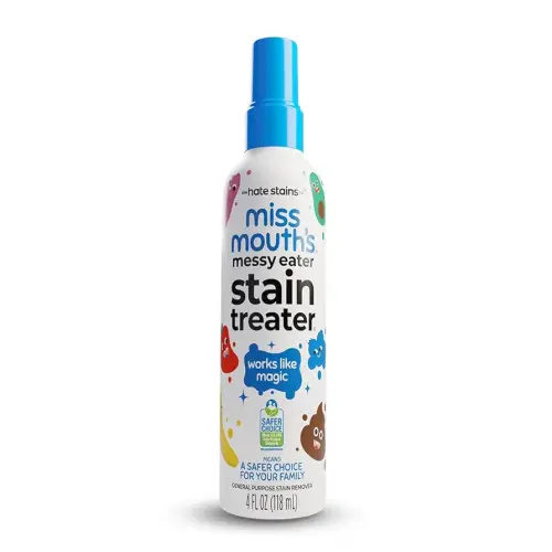 Miss Mouth's Messy Eater Stain Treater Spray - 4oz Stain Remover - Newborn & Baby Essentials - No Dry Cleaning Food, Grease, Coffee Off Laundry, Underwear, Fabric