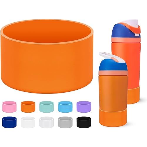 Mokoart Silicone Boot Compatible with Owala Kids Water Bottle 16/14 oz, Anti-Slip Rubber Bottom Protective Sleeve for Owala Kids FreeSip 16oz, Accessories for Owala Kids Flip 14oz