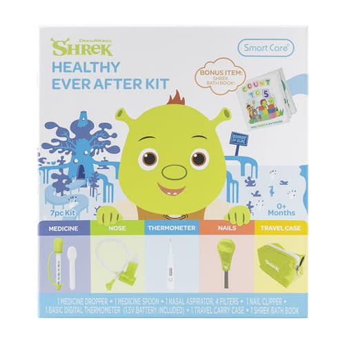 Smart Care Shrek Healthy Ever After Baby Healthcare Kit, Baby Newborn Essentials, Newborn Gifts, Baby Gift Set, 7PC