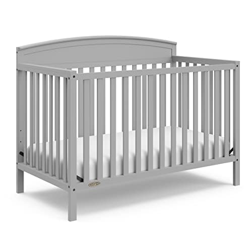 Graco Benton 5-in-1 Convertible Crib (Pebble Gray) – GREENGUARD Gold Certified, Converts from Baby Crib to Toddler Bed, Daybed and Full-Size Bed