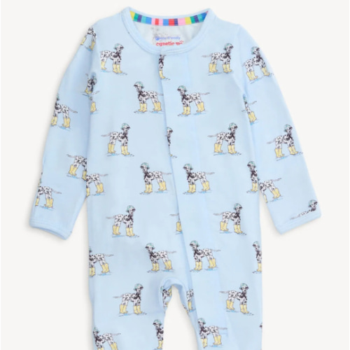 Magnetic Footie Size 9-12M Color: Spots and Splashes