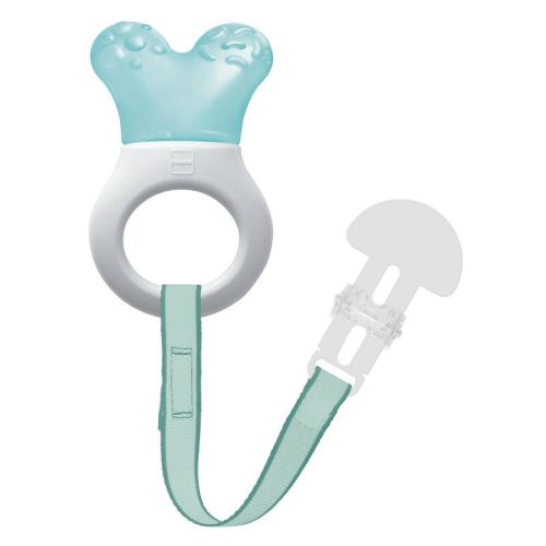 MAM Mini-Cooler Teether with Clip, Color: Blue