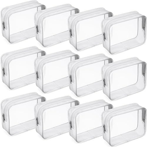 Weewooday 12 Pieces Clear Storage Travel Bags