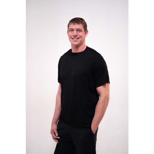 The Cameron Unisex Nursing and Skin to Skin Shirt in Black