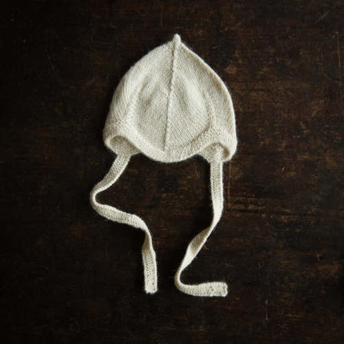 Baby Handknit Alpaca Bonnet - Natural