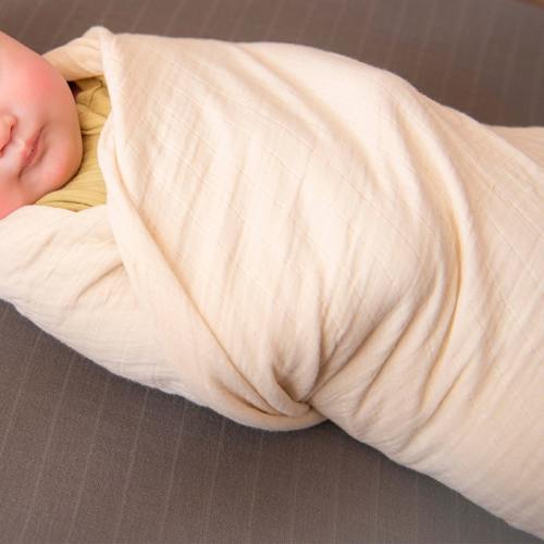 Organic Breathable Swaddle Blankets 4-Color Pack