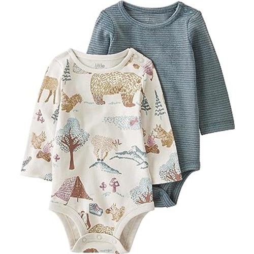 Amazon.com: little planet by carter's Baby 2-Pack Organic Cotton Long-Sleeve Rib Bodysuits : Clothing, Shoes & Jewelry