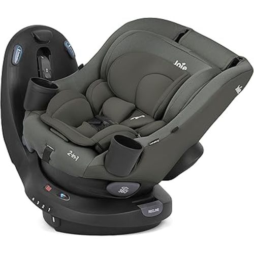 Chili Spin SI Rotating 2-in-1 Convertible Car Seat, Rear and Forward-Facing, No-Rethread Harness, Tested for Safety Standards (Evergreen)