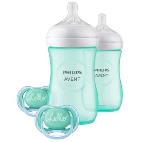 Philips Avent Natural Baby Bottle with Natural Response Nipple Teal Baby Gift Set SCD837/02