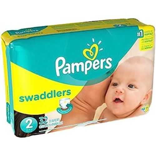 Pampers Swaddlers Diapers, Size 2, 32 Count